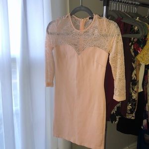 Light pink fitted dress